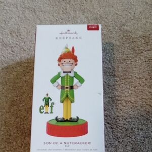 Hallmark Keepsake Elf Nutcracker with Green and Yellow